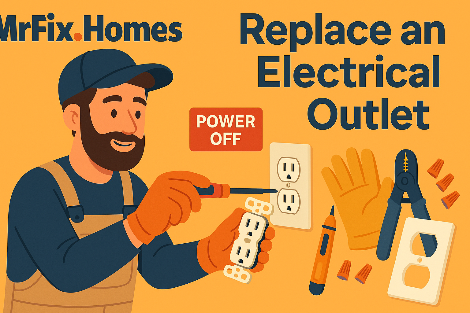 Replace an electrical outlet